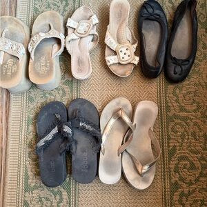 Lot Of 5 Pairs Womens Sandals Size 8
